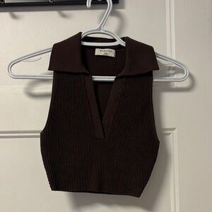 Babaton Brown Knit Top